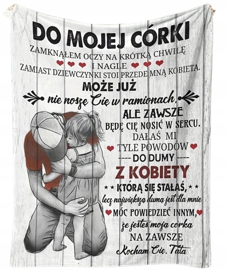 Dojímavá Deka Pro Dceru Od Tatínka, Vyznání, Dopisy, Vytlačovač Slz, Suvenýr