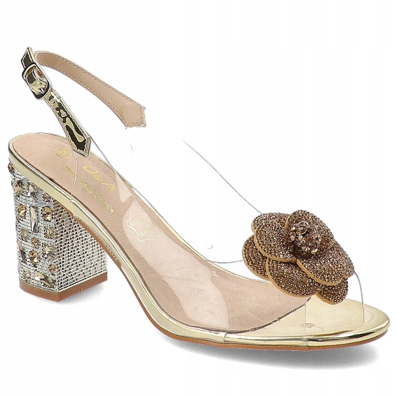 Zlaté sandály S.Barski Elegantní dámská obuv