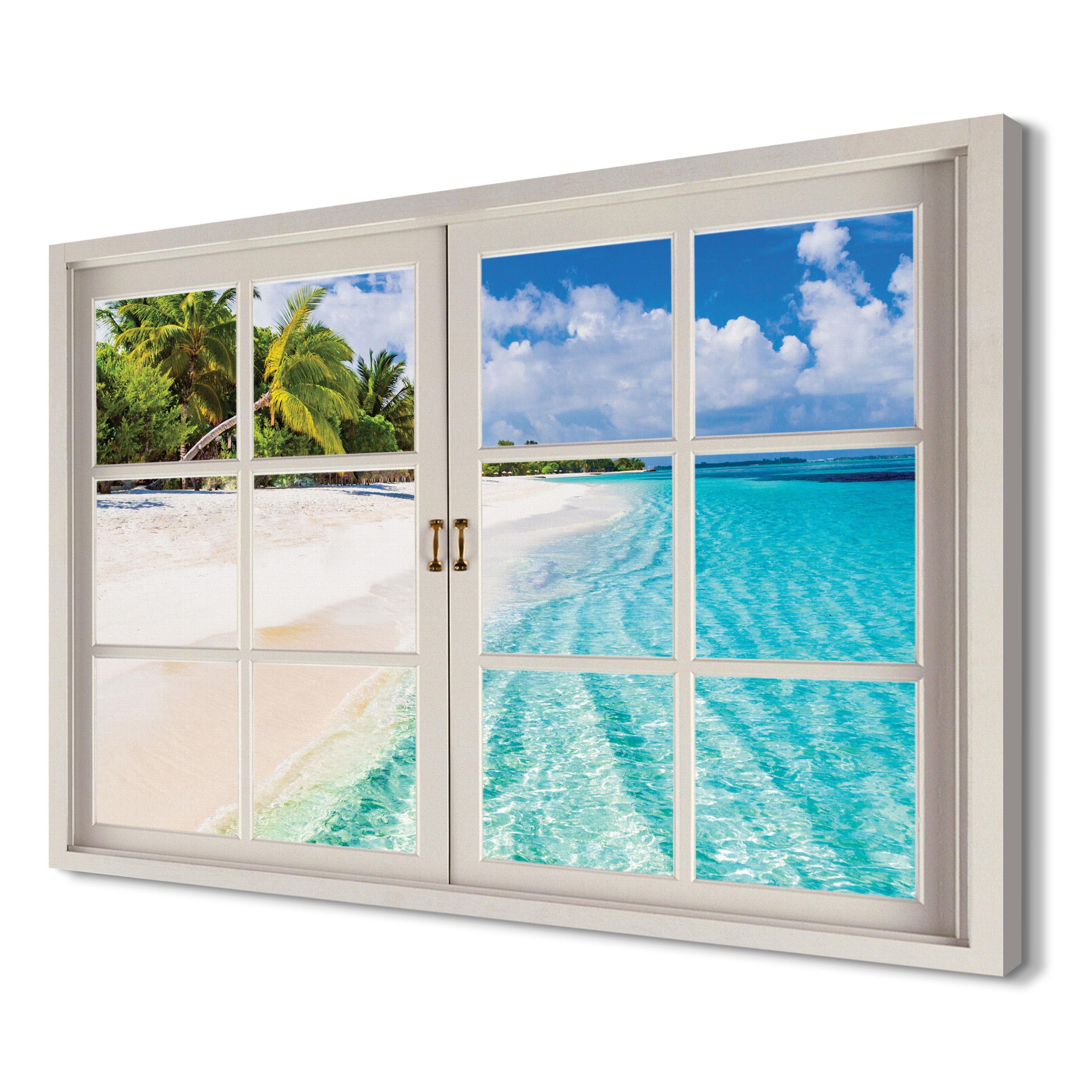 

Plaża Palmy do wnętrz 120x80 Obraz na płótnie 3d