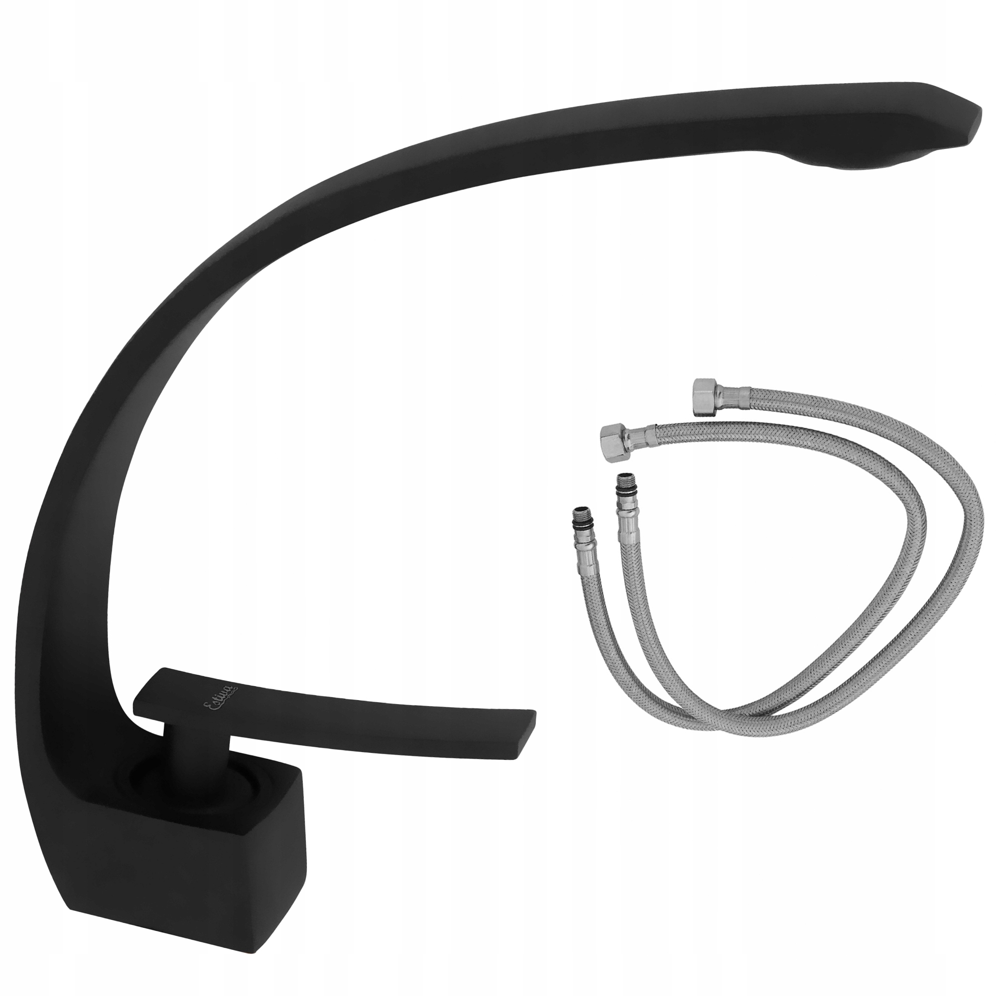 Bateria Umywalkowa Czarna Łazienkowa stojąca Jednouchwytowa Estiva Run