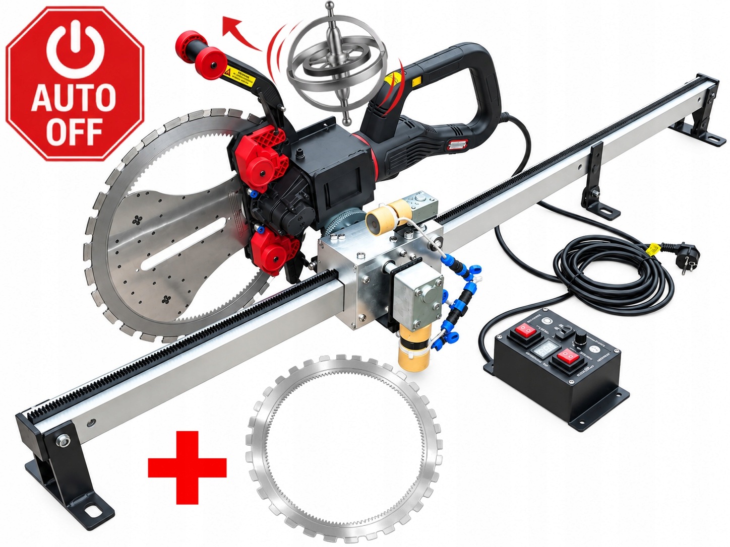 Piła pierścieniowa do betonu GYRO AUTO OFF 3kW elektryczna prowadnica 2,5m