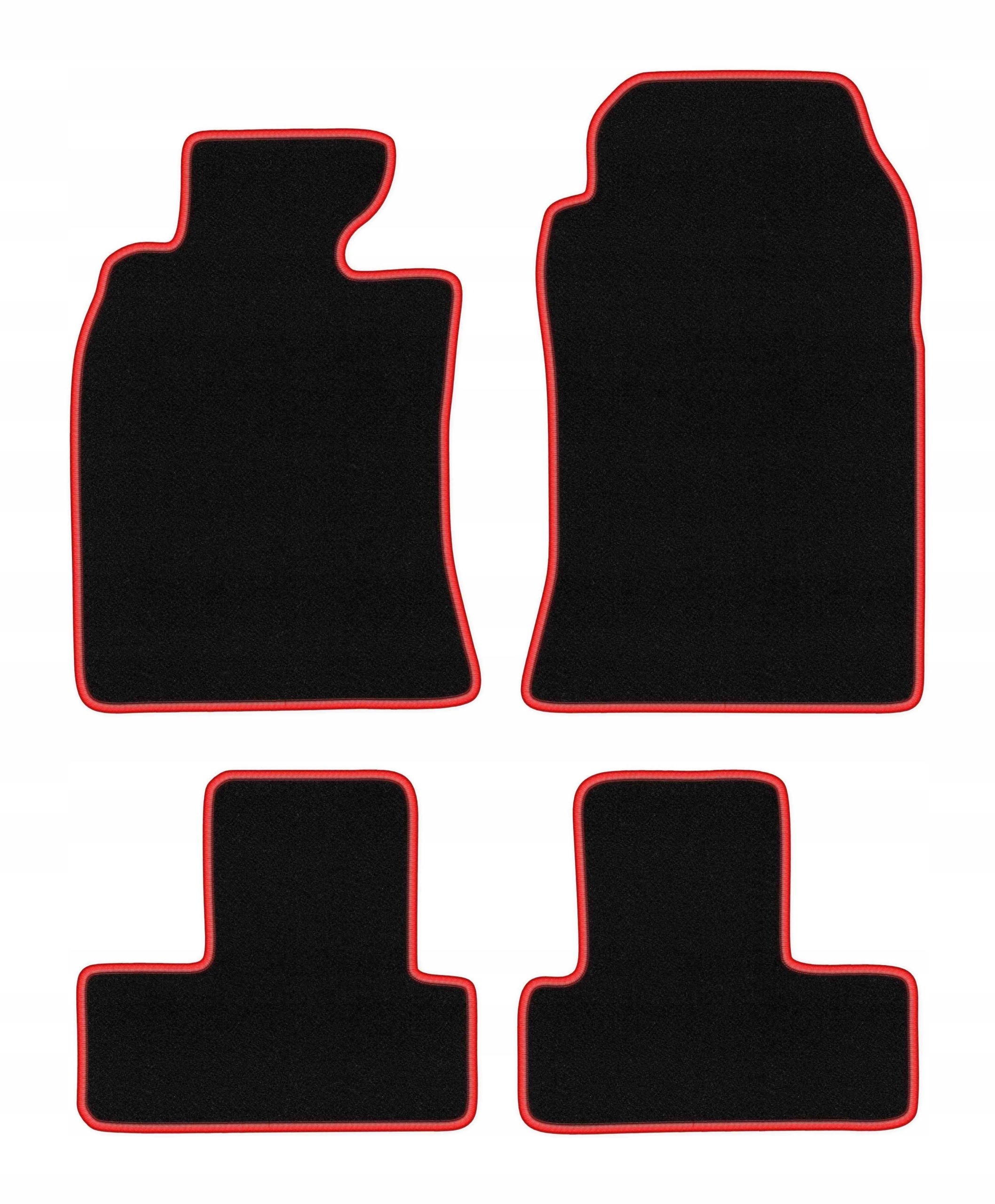 Dywaniki welurowe do Mini Cooper One R50 2001-2007 komplet Carlux-red