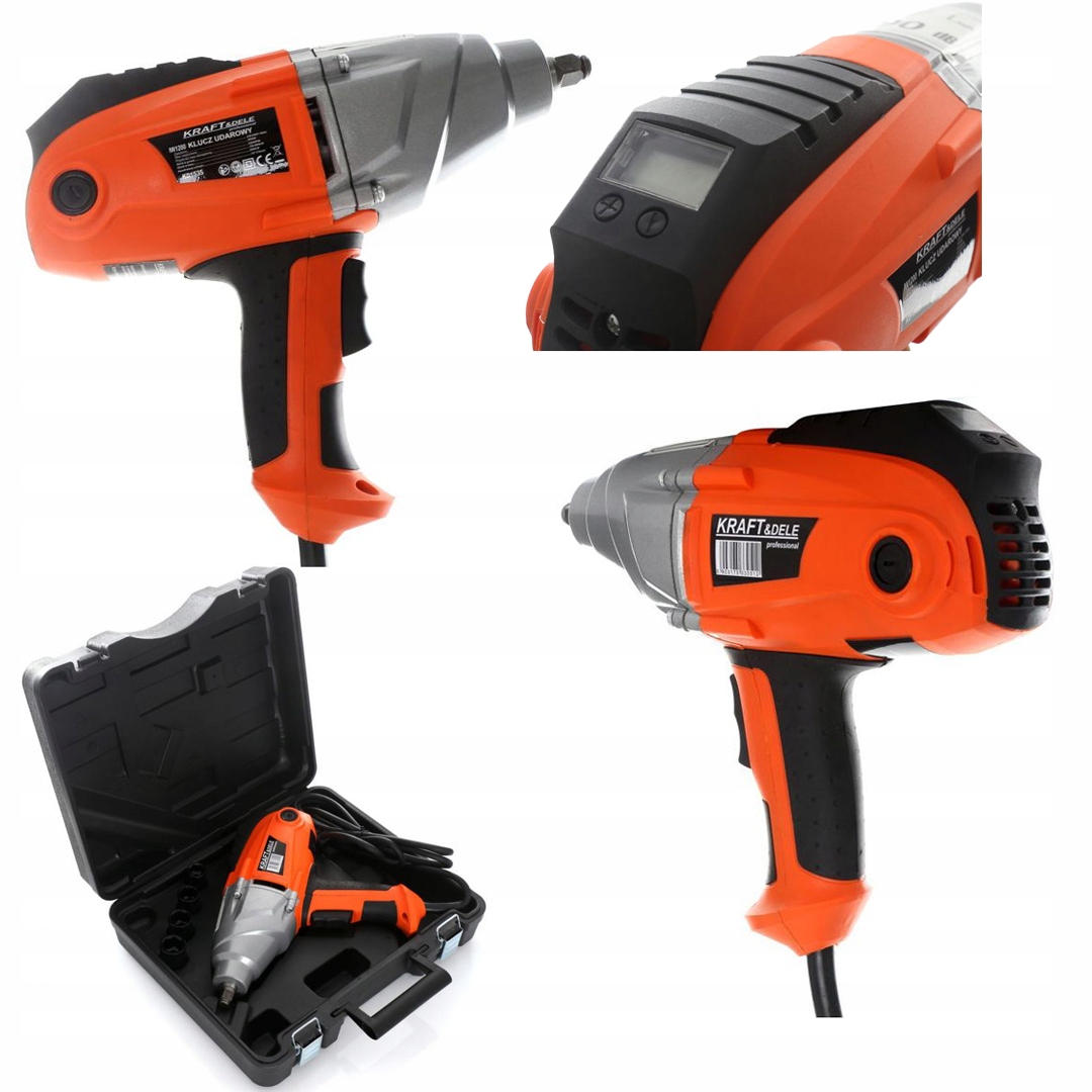 Elektrický rázový uťahovák 1/2" s nástavcom Kraft&Dele KD1535 230V LCD