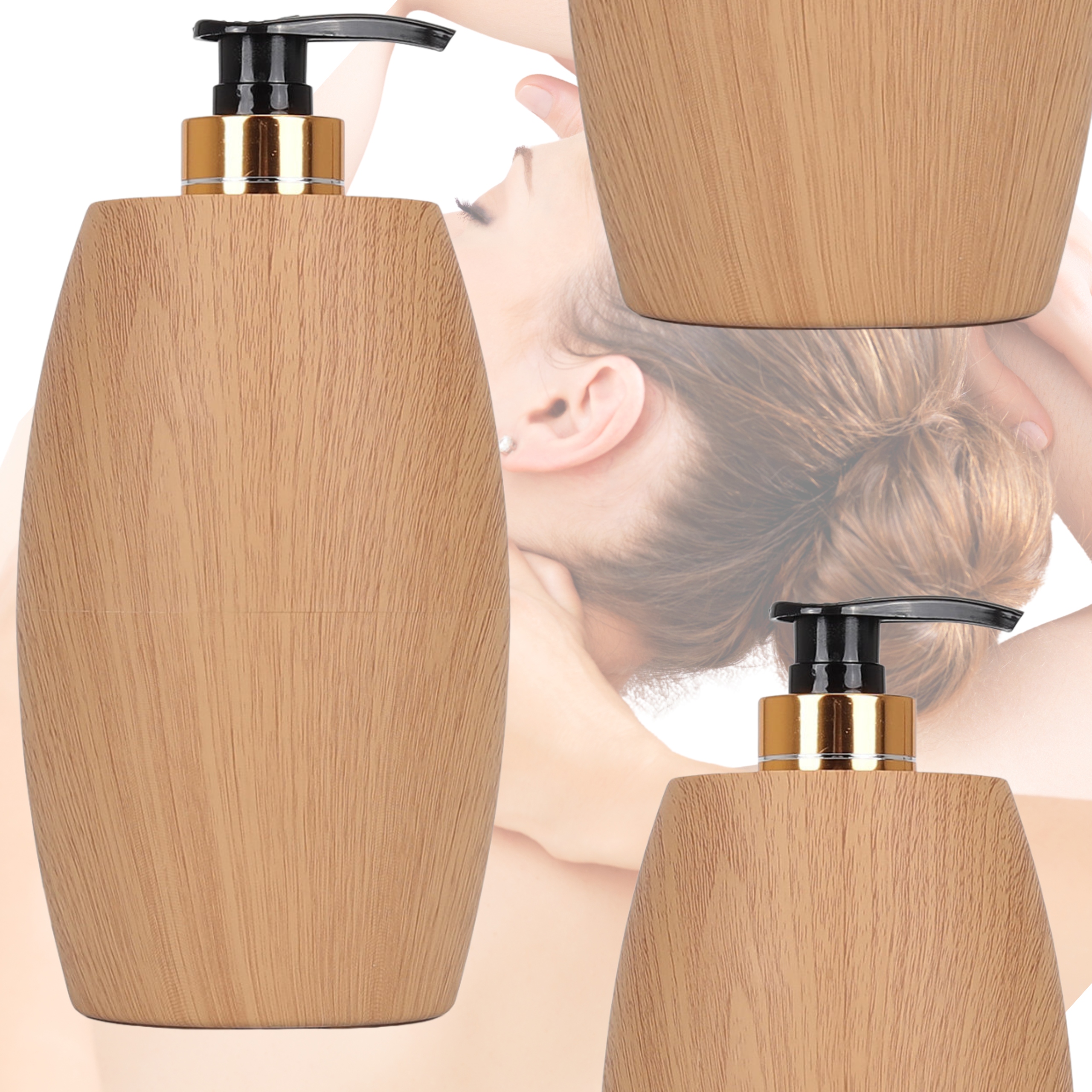 Elektryczny Podgrzewacz Do Olejków Do Masażu Z Butelką Jasny Brąz 300 ML