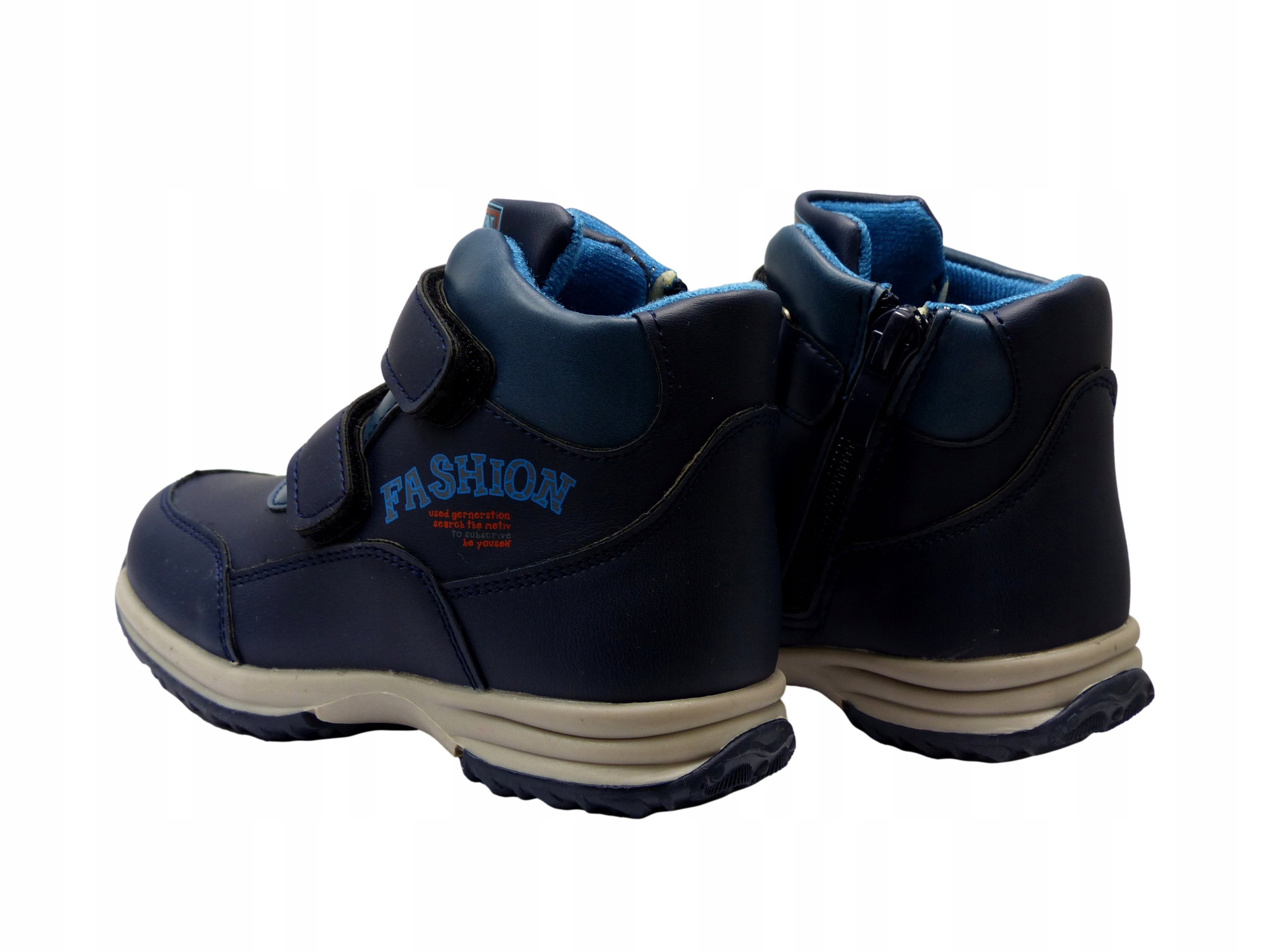 Wysokie Półbuty na Rzepy SNEAKERSY Wkładka Skórzana # Rozmiar (new) 24