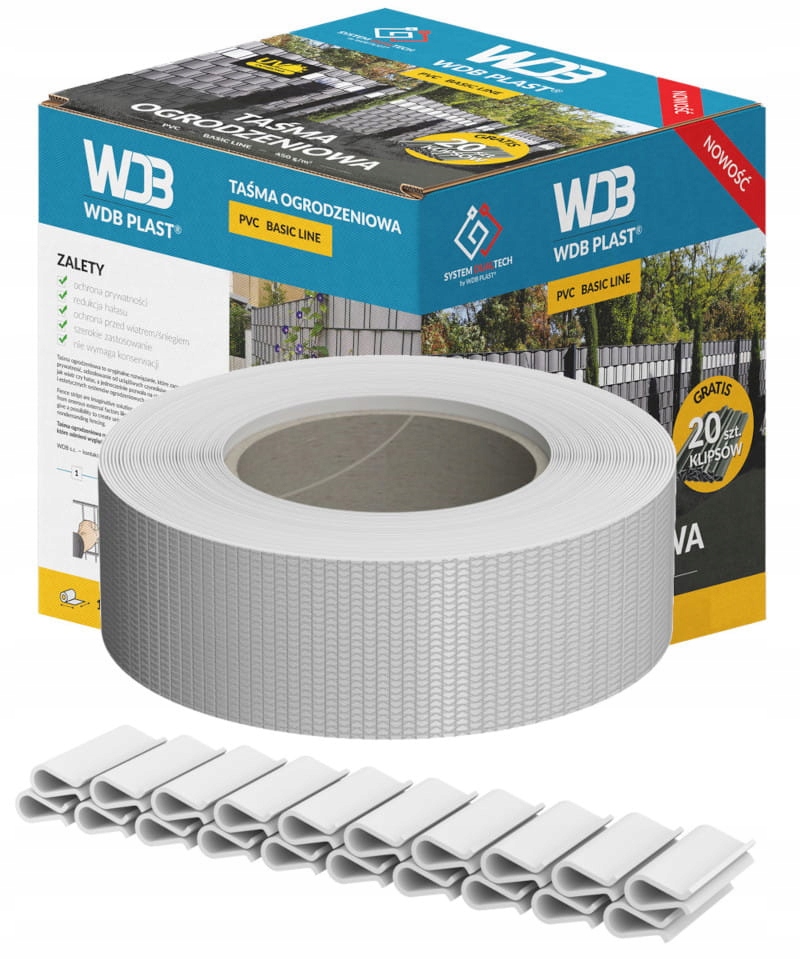 

Wdb Taśma Ogrodzeniowa 47,5mm x 35m biała 9003