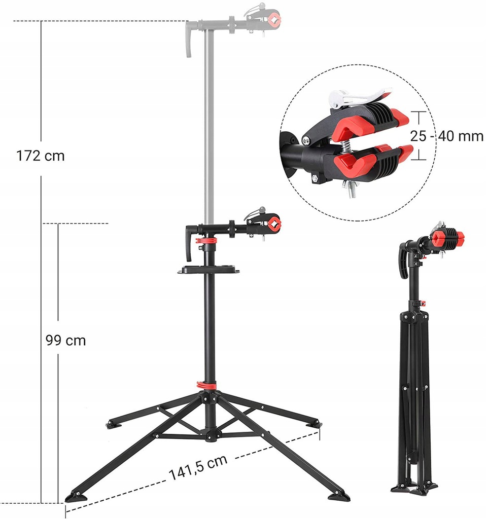 STOJAK ROWEROWY NAPRAWCZY SERWIS 99 172cm 30kg Width 141 cm
