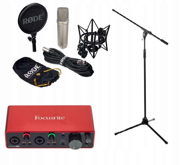 Focusrite Scarlett 2i2 3rd NT1-A zestaw studyjny mikrofon interfejs Usb