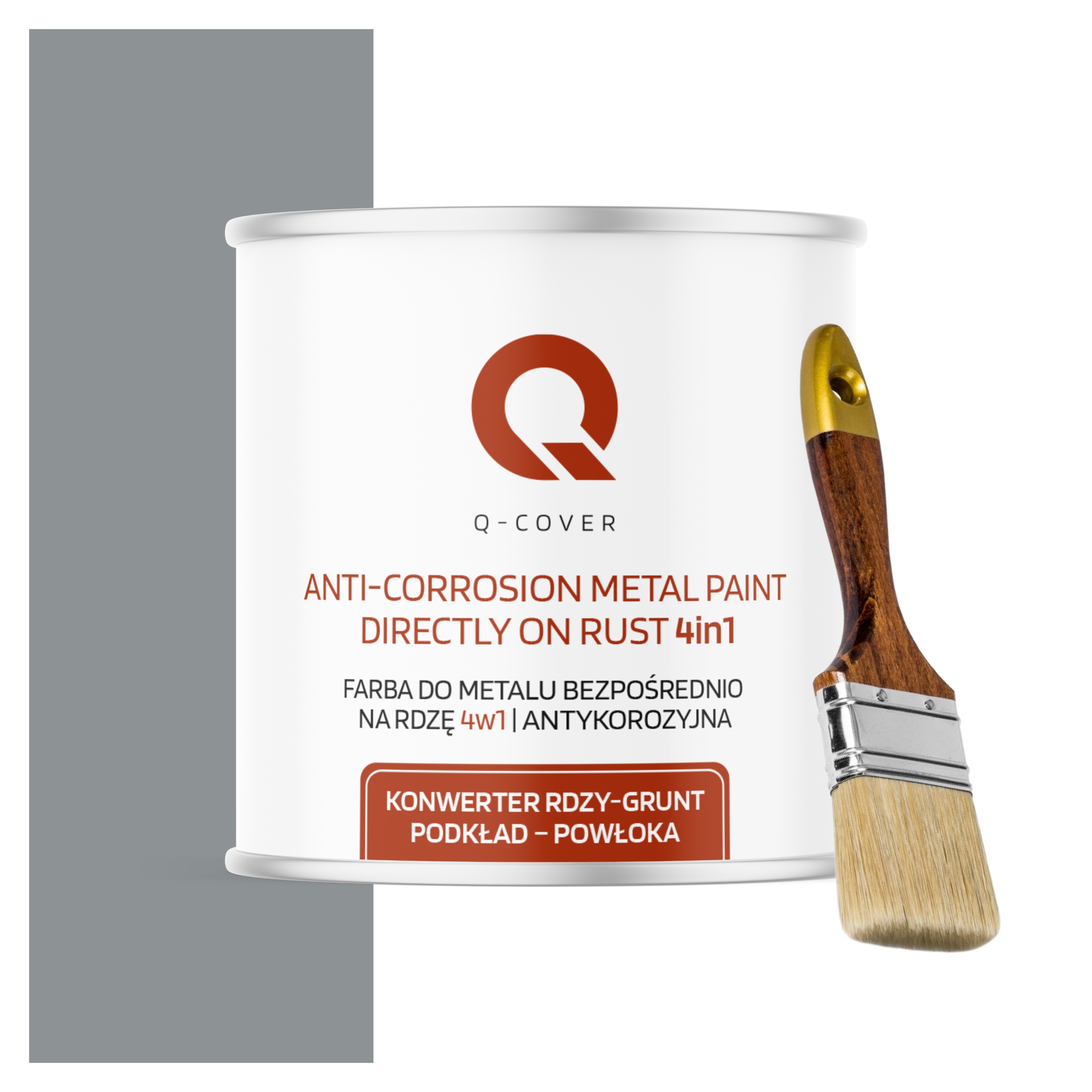 Farba na kov Antikorózna 2.5L Mat Farba Šedá štetec Ral 7045