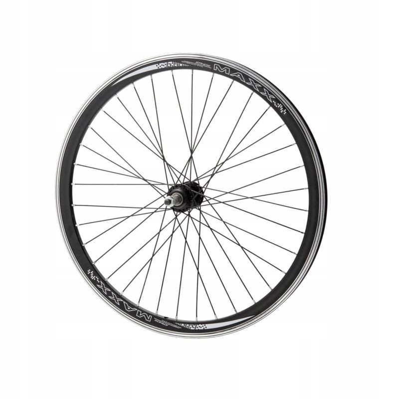 Koło rowerowe 24'' tył wolnobieg stożek O-czarna/P-srebrna