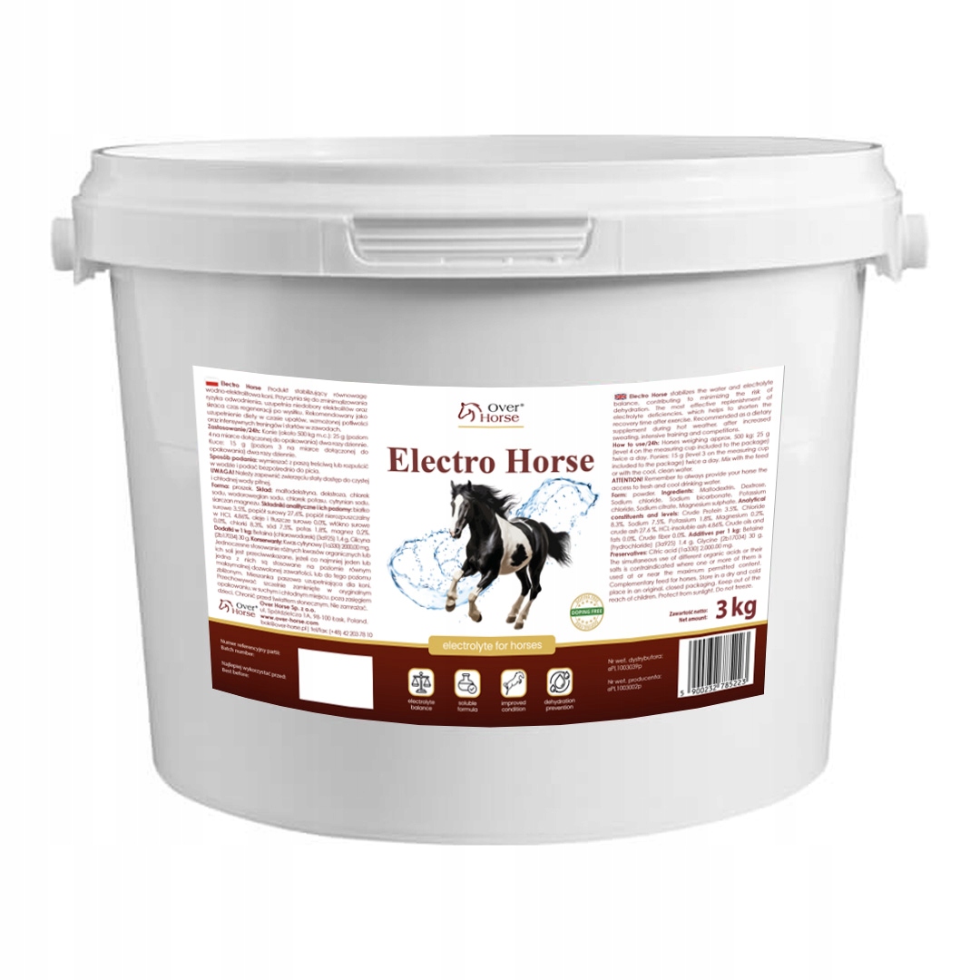 Elektrolyty v prášku pro koně Over Horse Electro Horse 3 kg