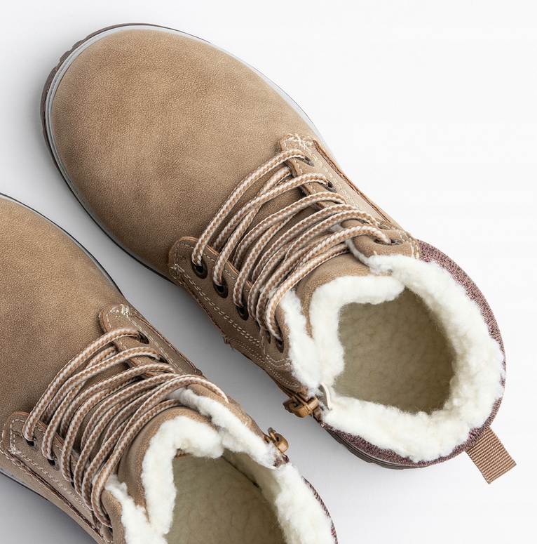 Trapery zimowe WOJTYŁKO r. 29 Beżowe ocieplane Płeć dziewczynki