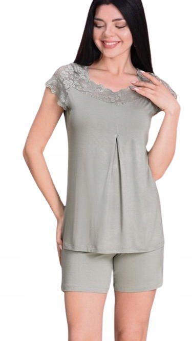 Elegantní Pyžamo Z Viskózy Pyžamo Viskóza S Krajkou XXL