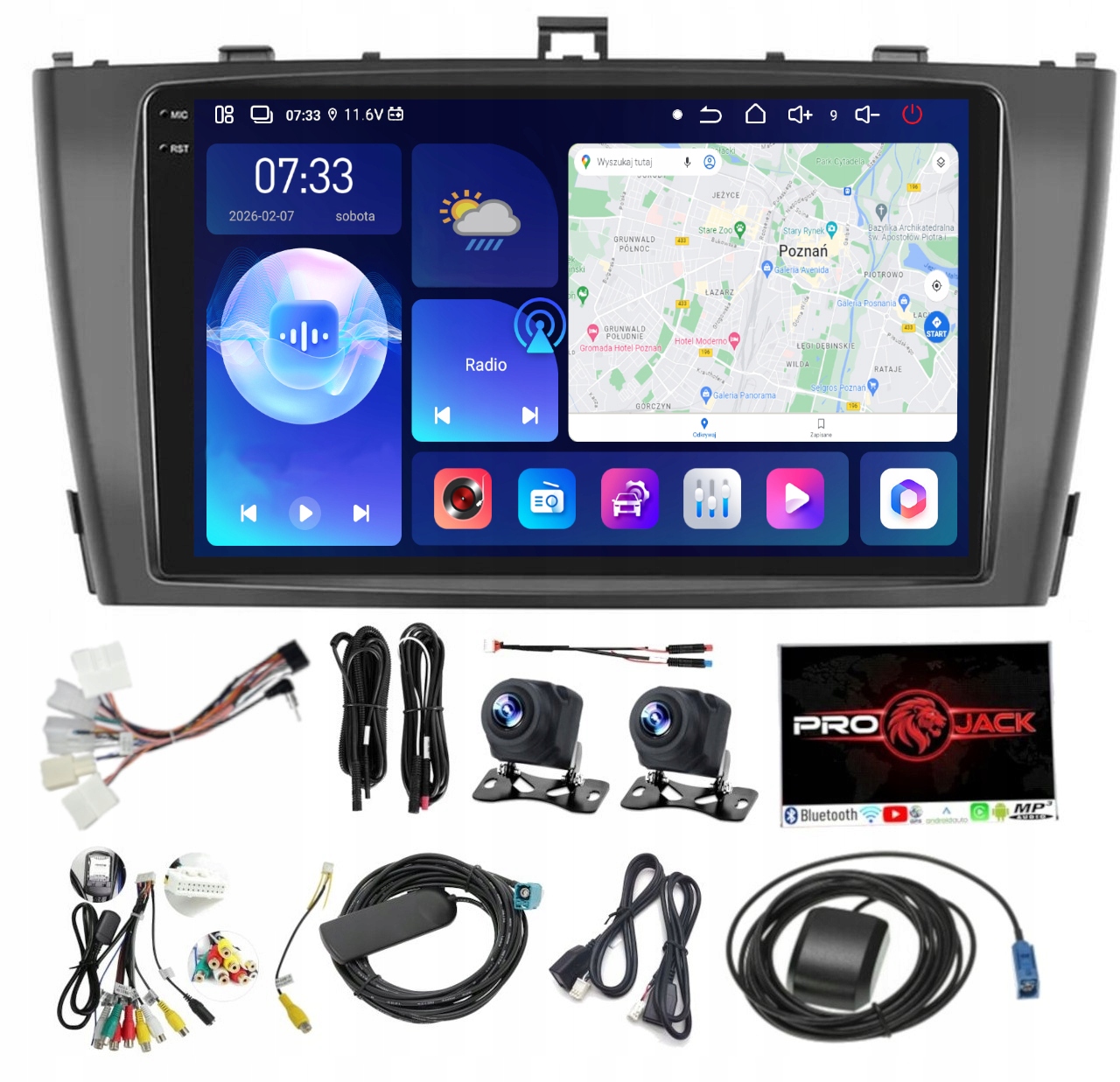 Radionavigace Carplay Android Toyota Avensis 2008-2015 6GB 128GB Sim