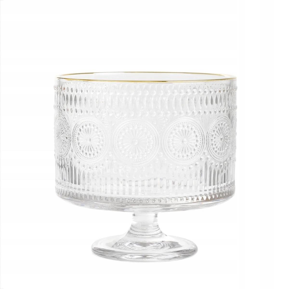 Podnos Barrel skleněná s vzory 20x20 cm Homla