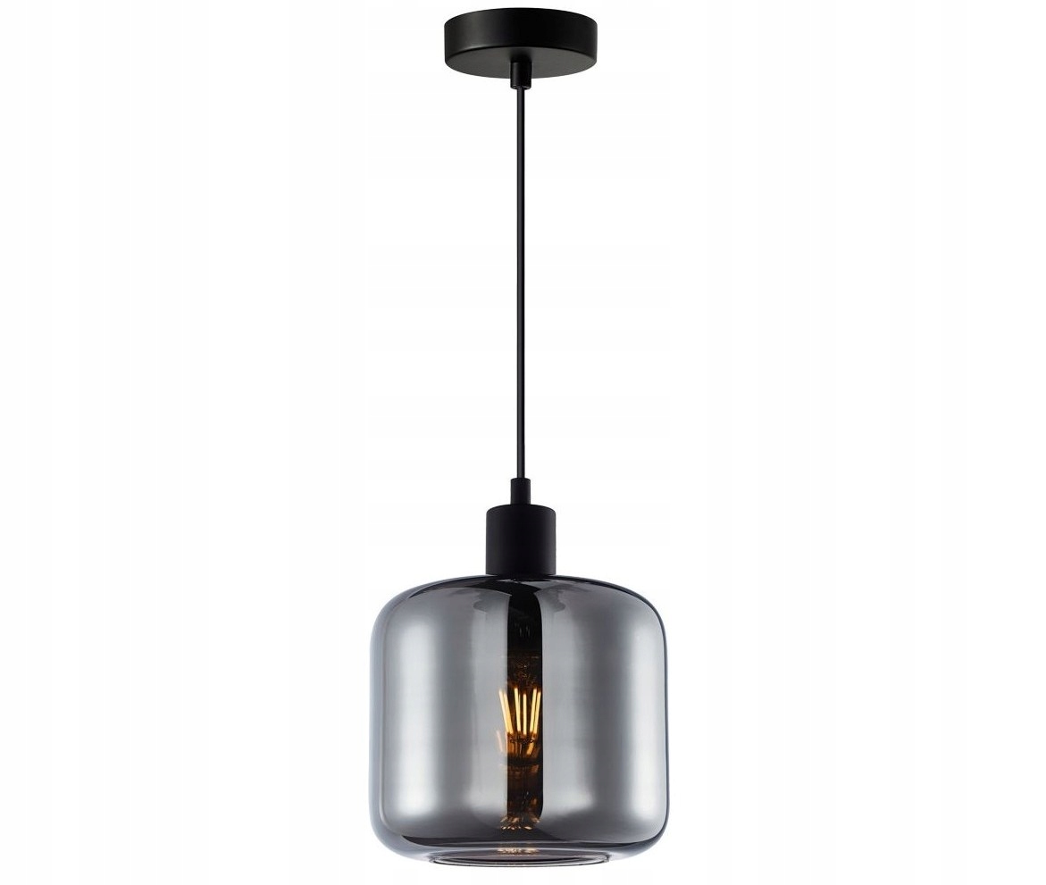 Závěsné stropní svítidlo moderní do obývacího pokoje nad stůl, černý lustr Maluna