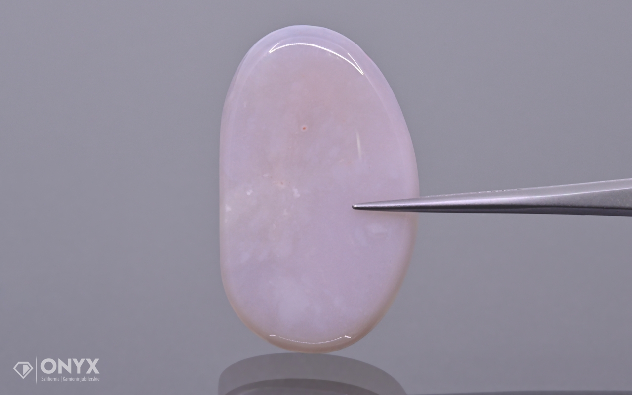 Chalcedon růžová konvexní nepravidelná destička 36x22 mm