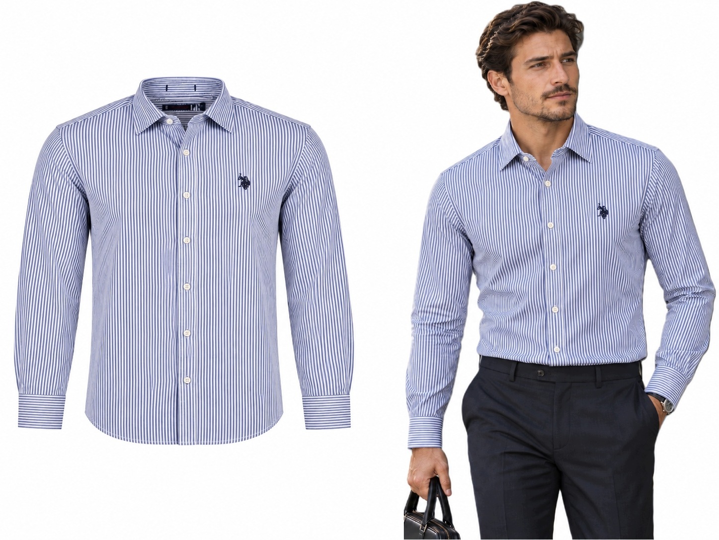 U.s. Polo Assn. Pánská Košile Bílá Bavlna 100% Casual Regular Fit Módní