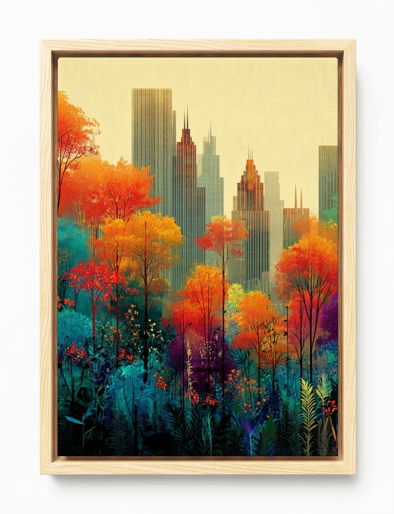 Obraz Rám Americký Box Grafika Město New York Manhattan Podzim 40x60