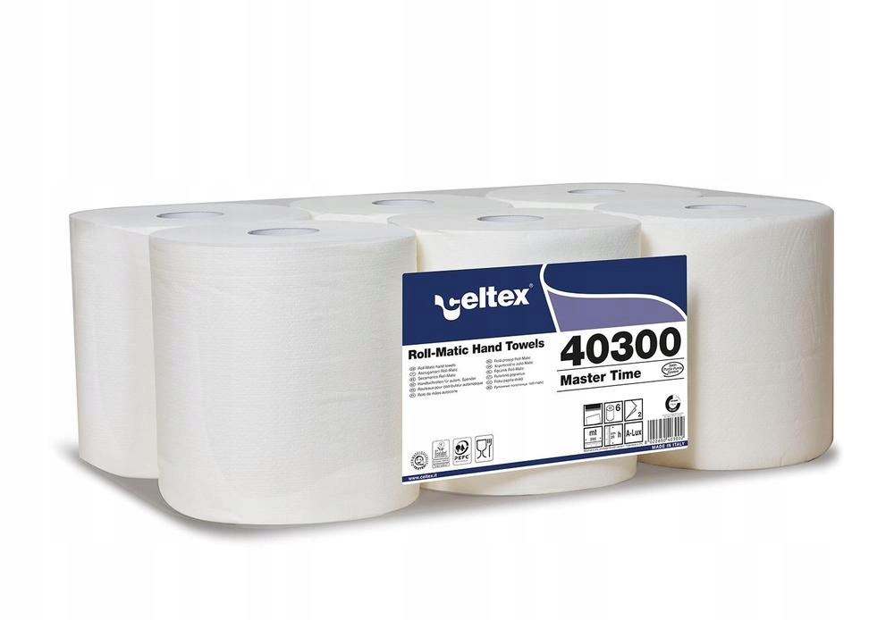 Levně Ručníky Celtex papírové v Matic roli Master Time bílá 2vrstvy 6 ks