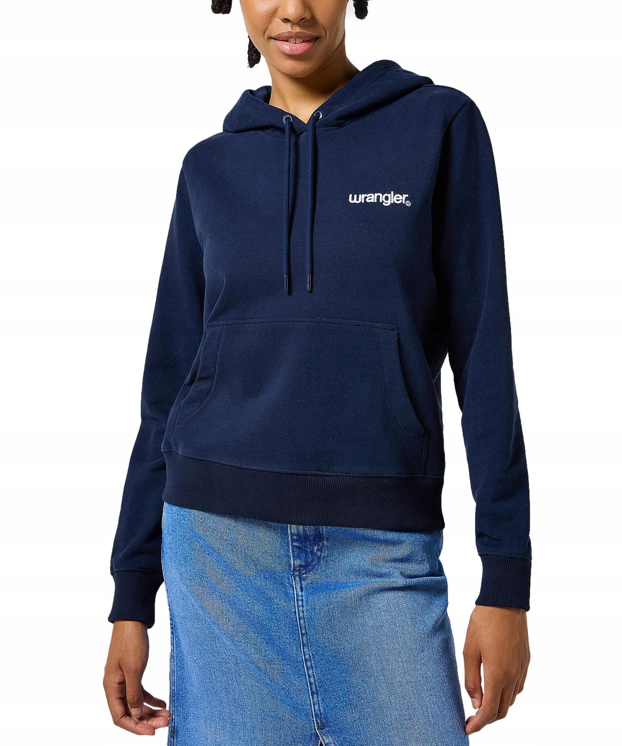 Mikina Wrangler Regular Hoodie 112356459 Navy S
