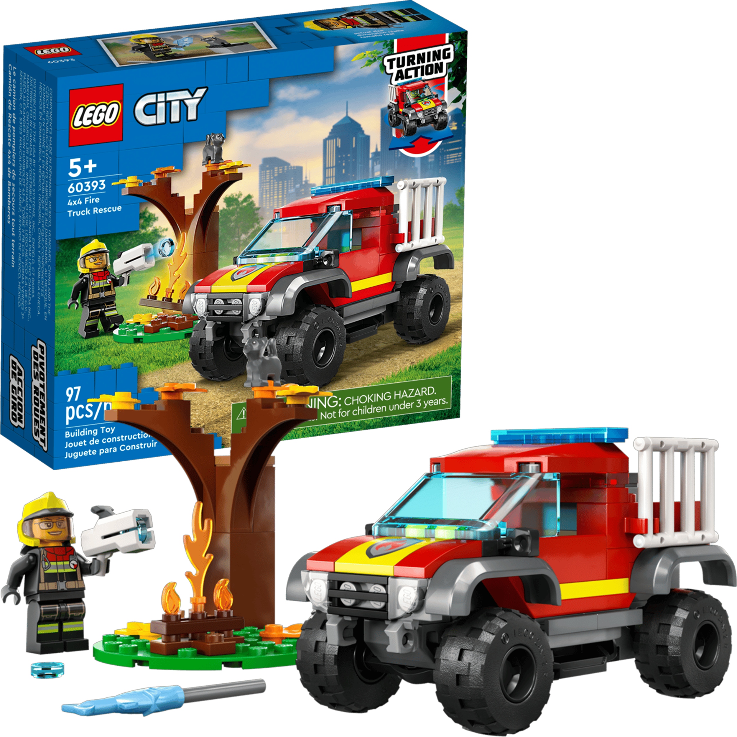 Lego City Hasičský vůz 4x4 Záchranná mise – 60393