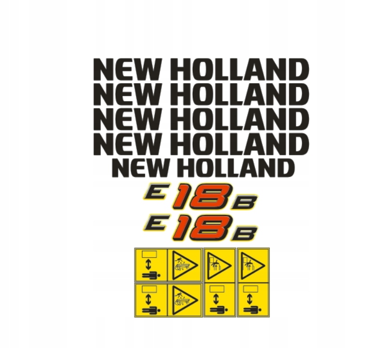Samolepky s nálepkou New Holland E18B