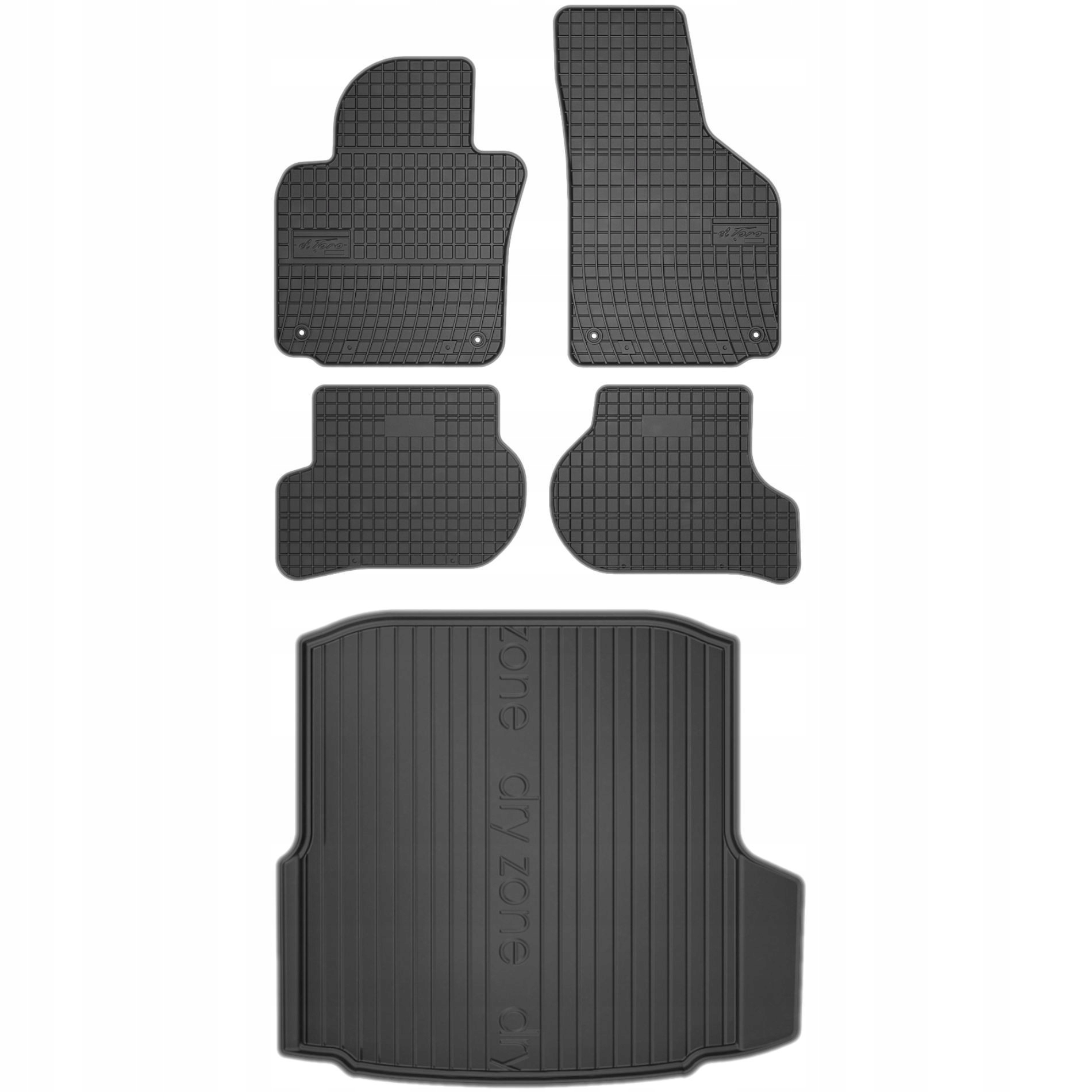 Gumové rohože rohož Škoda Octavia 2 04- s výklenkom