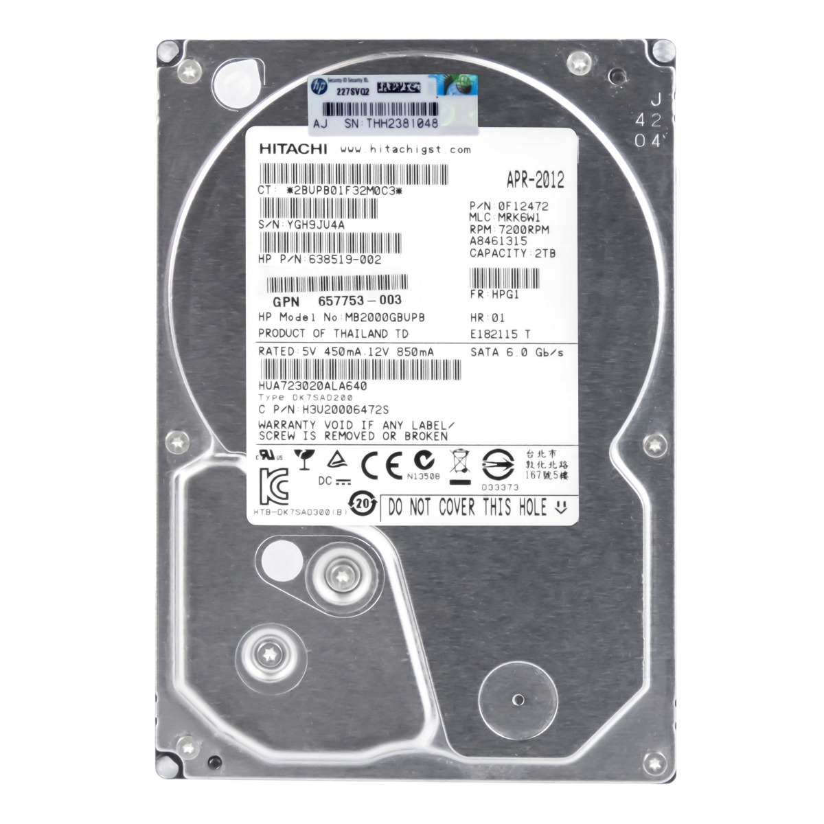 Hp 638519-002 2TB 7.2K Sata III 3.5'' MB2000GBUPB