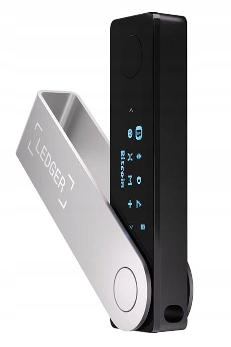 Portfel kryptowalutowy Ledger Nano X srebrno-czarny