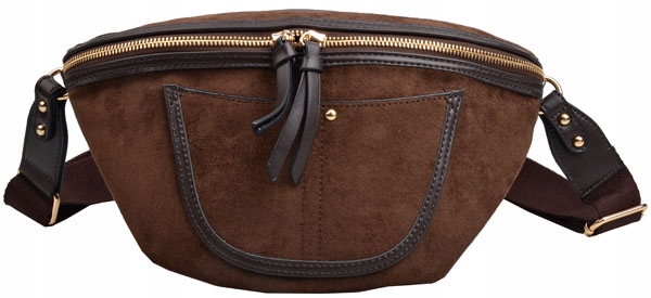 Bestini Torebka zamszowa Nerka Czekolada casual