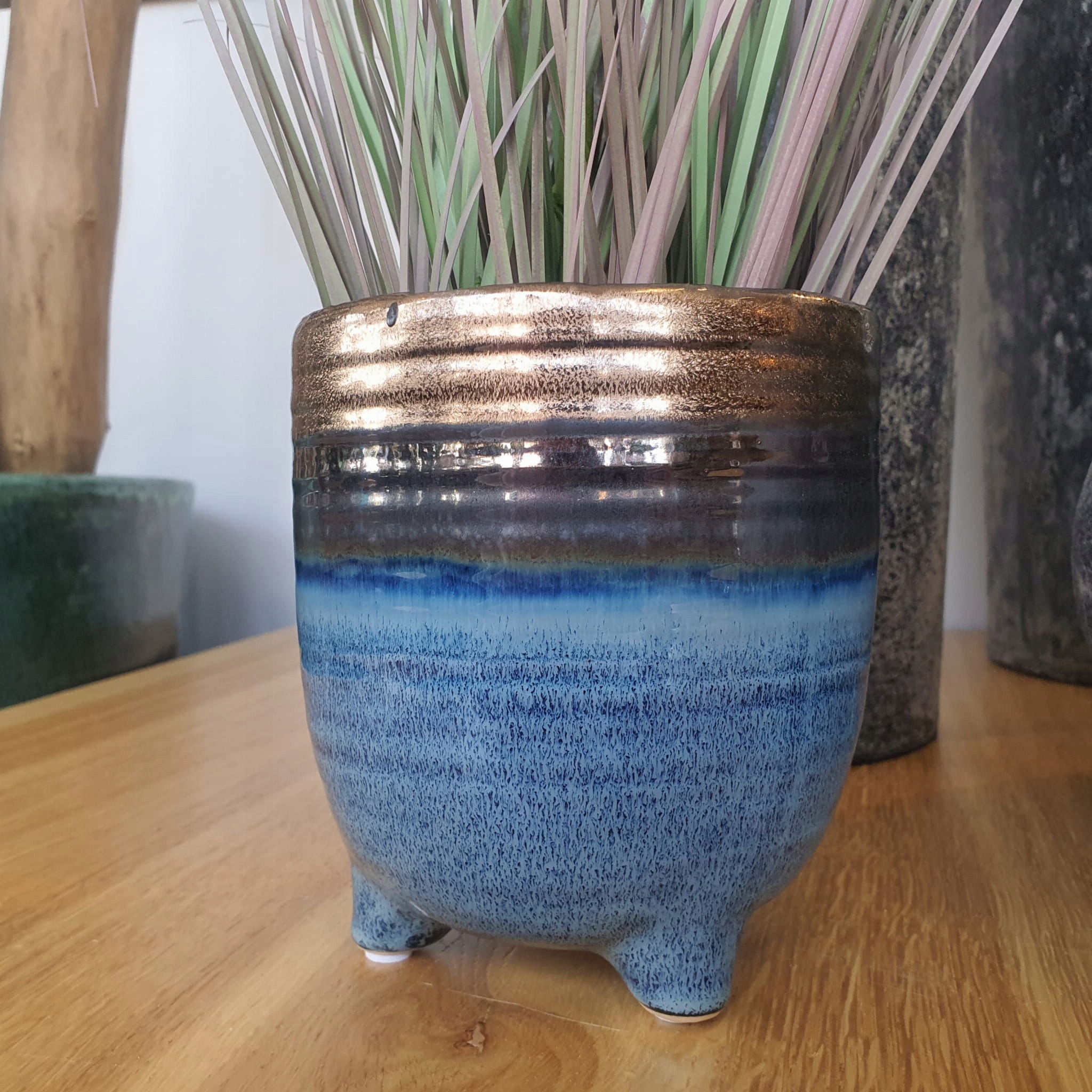 Osłonka ceramiczna wielobarwna 13x14cm doniczka Marka Zielona Fabryka