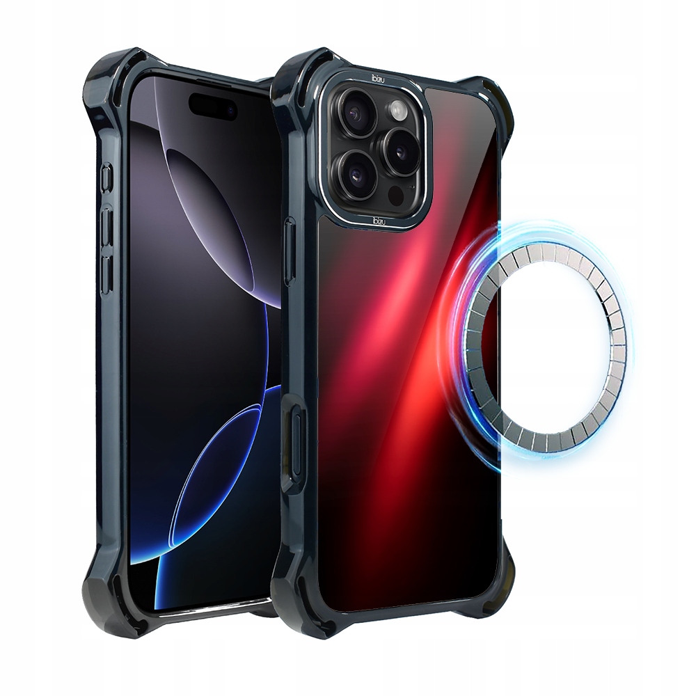 Pouzdro pro iPhone 16 Pro Max Ibizu DropGuard Ultra s MagSafe, červená Nebula