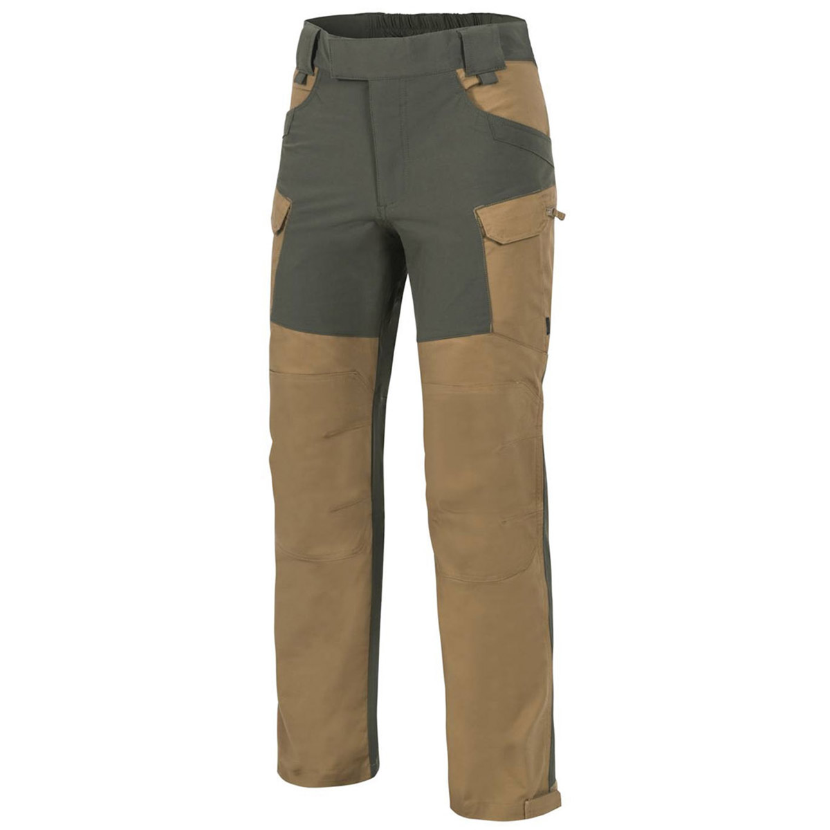 Pánské kapsáče kalhoty Helikon Hybrid Outback Coyote/Taiga Green XXL Short