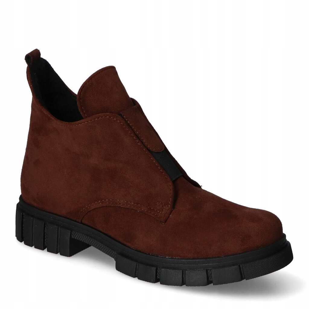 Kotníkové Boty Kamex-But Paris Čokoládový semiš 37