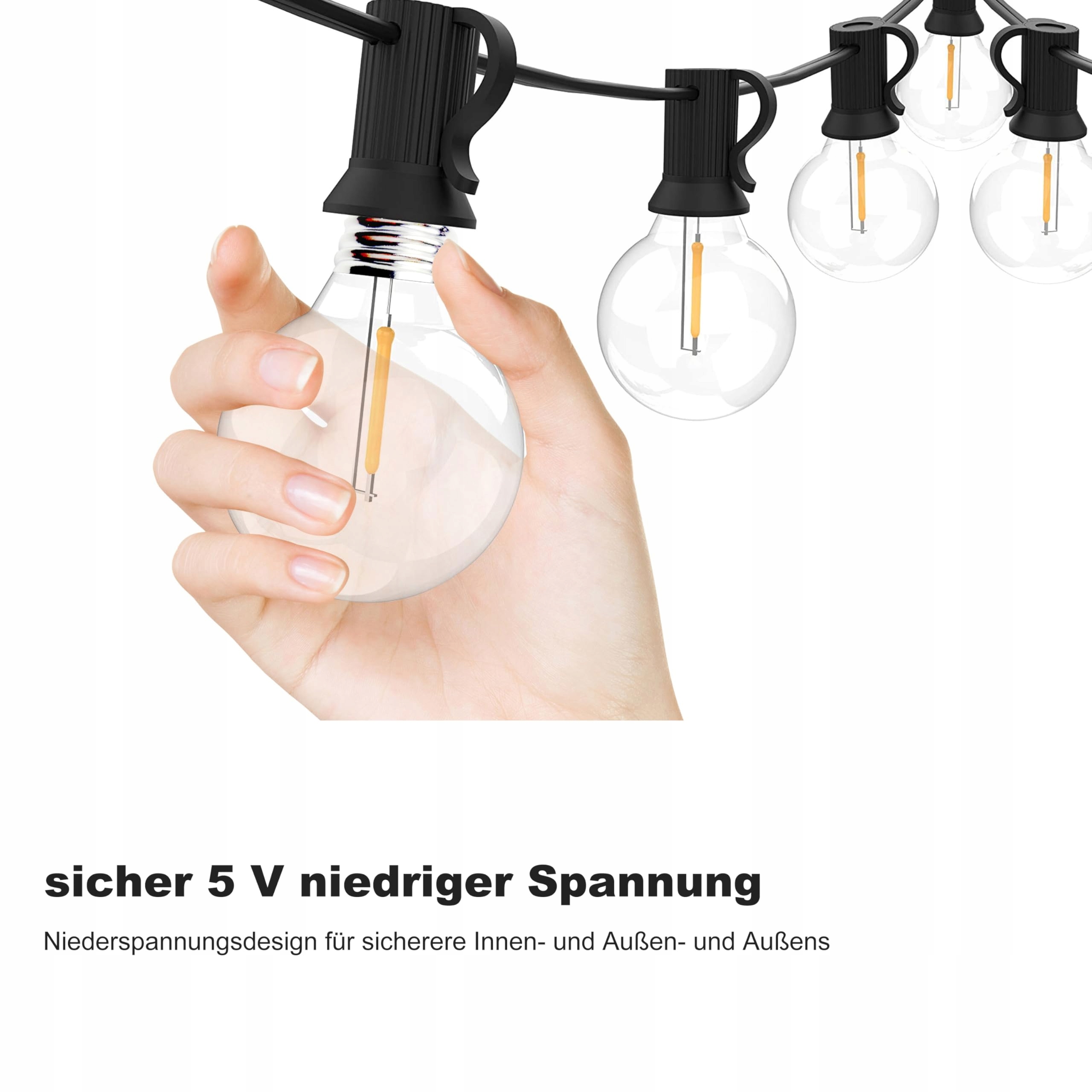 FOROUREYES 15M USB LED LAMPKI ZEWNĘTRZNE WODOODPORNE DO OGRODU I IMPREZ — miniatura 4