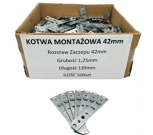 Montážna kotva na okná Veka 42 mm 500ks OknoBest