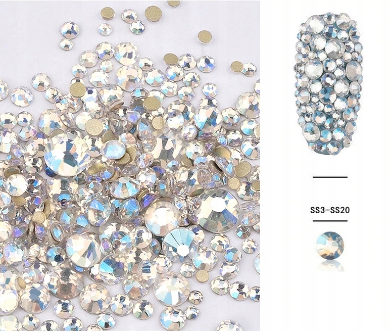 

Cyrkonie Swarovski Crystal Ab m 100 mix rozmiarów