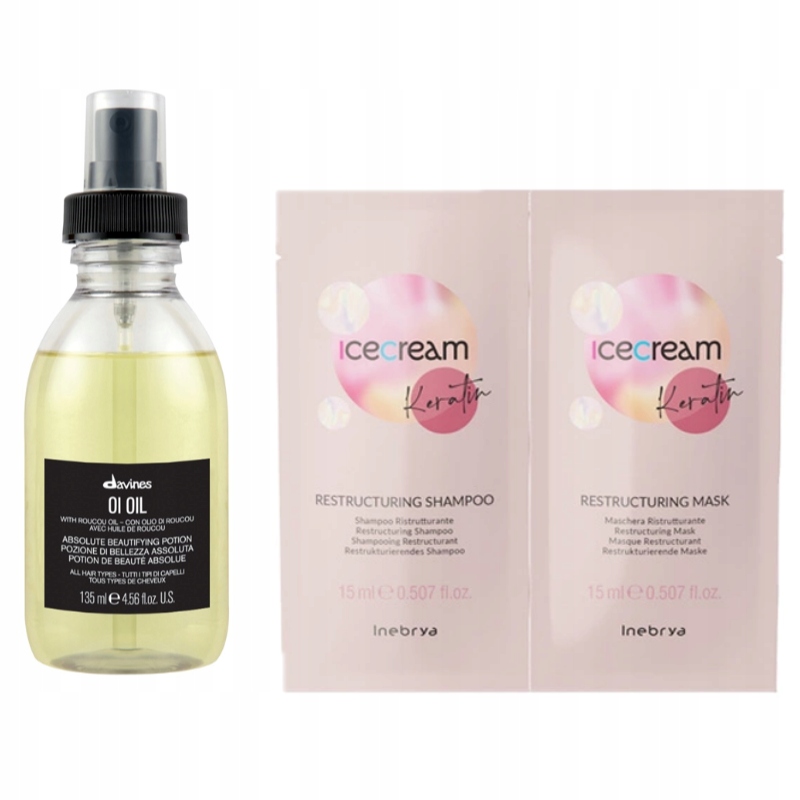 Davines Oi Oil 135 ml uhlazující olej na vlasy vzorek 2x15 ml Bonus