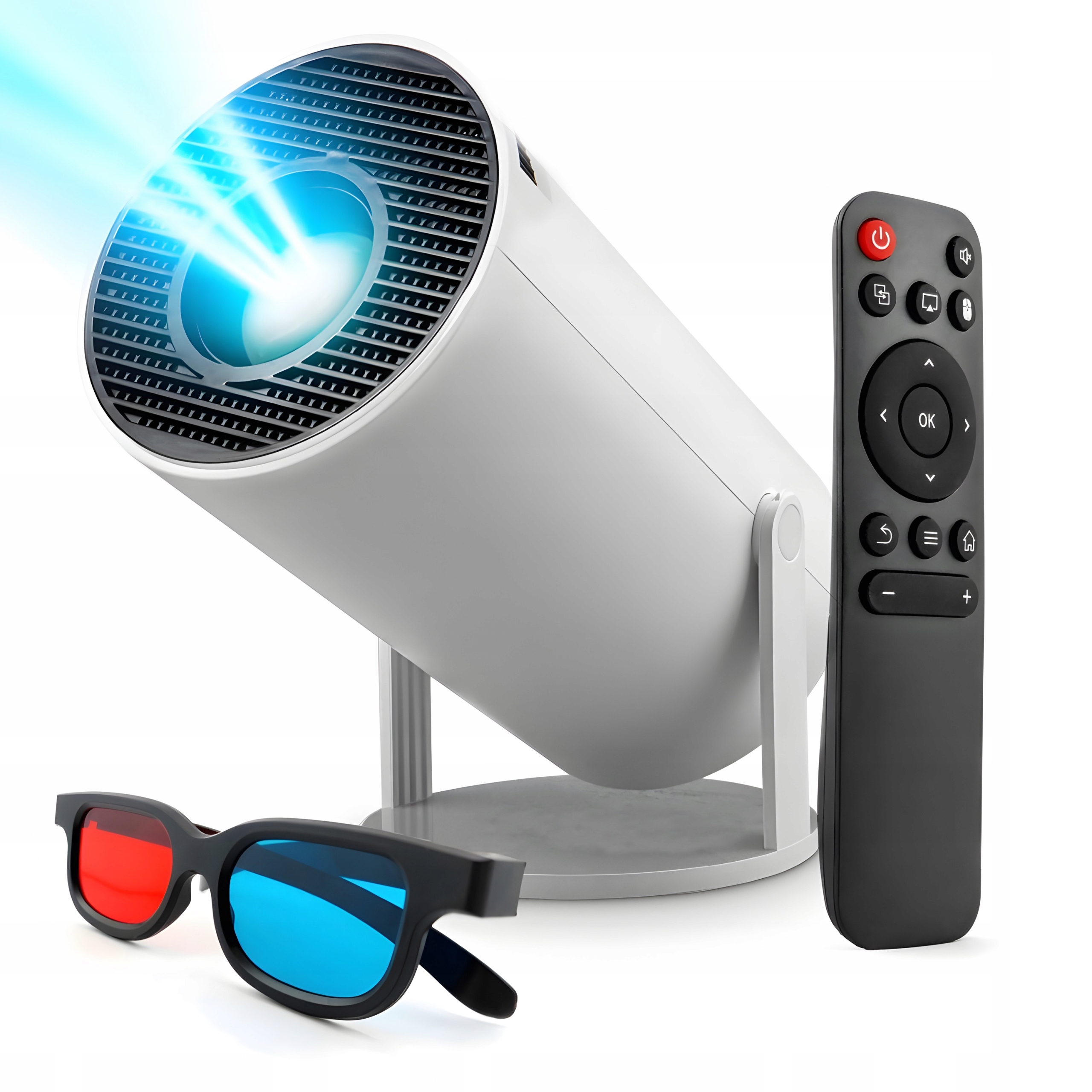 PROJEKTOR RZUTNIK WIFI ANDROID PRZENOŚNY OBROTOWY SMART 4K GŁOŚNIK BLUETOOT Stan opakowania oryginalne