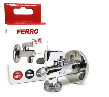 

Ferro Zawór kulowy 1/2x3/4 z filtrem do pralki