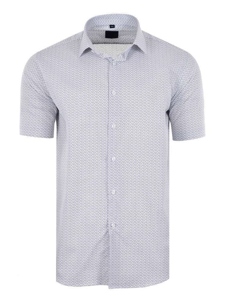 50/51 Košile Vzory Bílá Krátký Rukáv Velký