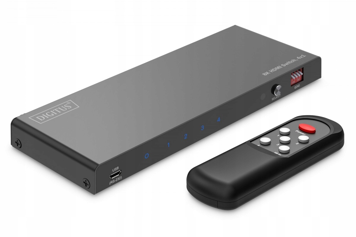 Přepínač Switch Hdmi 4x1, 8K/60Hz (4:4:4) s Hdr, 48 Gbps, Hdcp 2,/