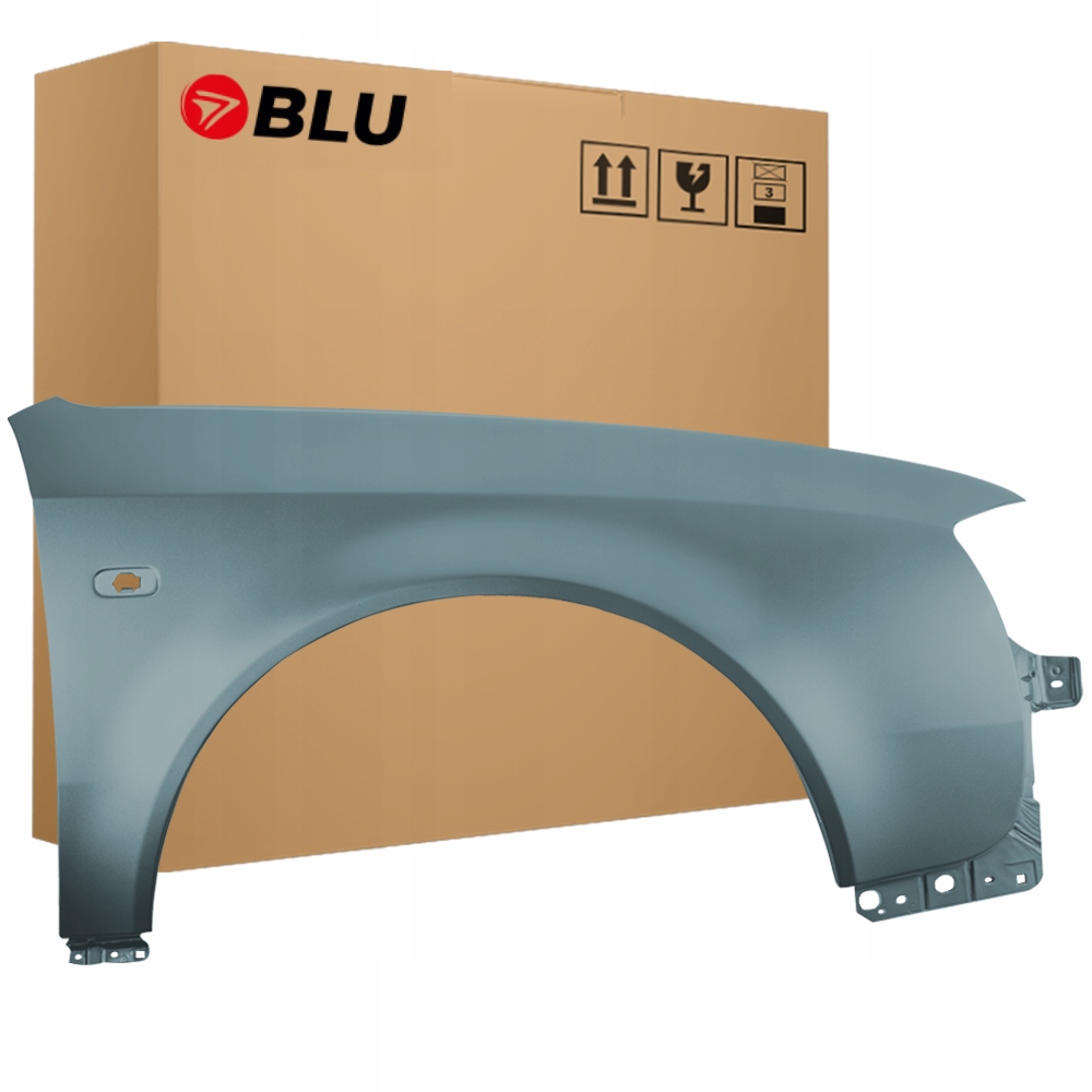 Blu Blatník Audi A6 C5 LX7Z pravý stříbrný 97-01 přední DelphinGrau