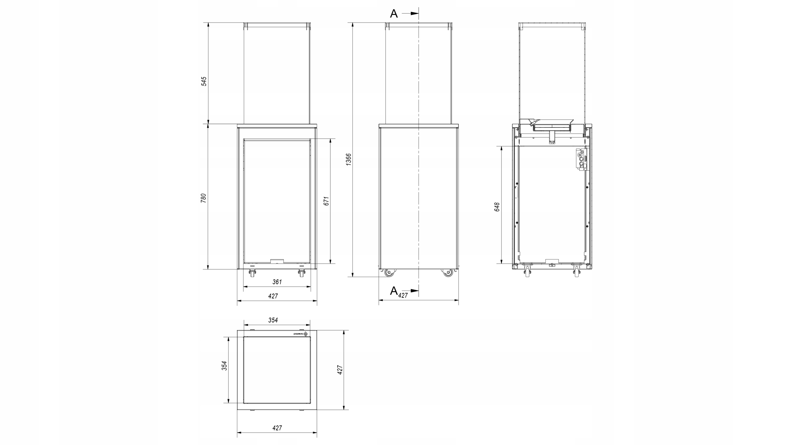 ogrzewacz PATIO MINI ogrodowy parasol grzewczy Maks. szerokość 42 cm