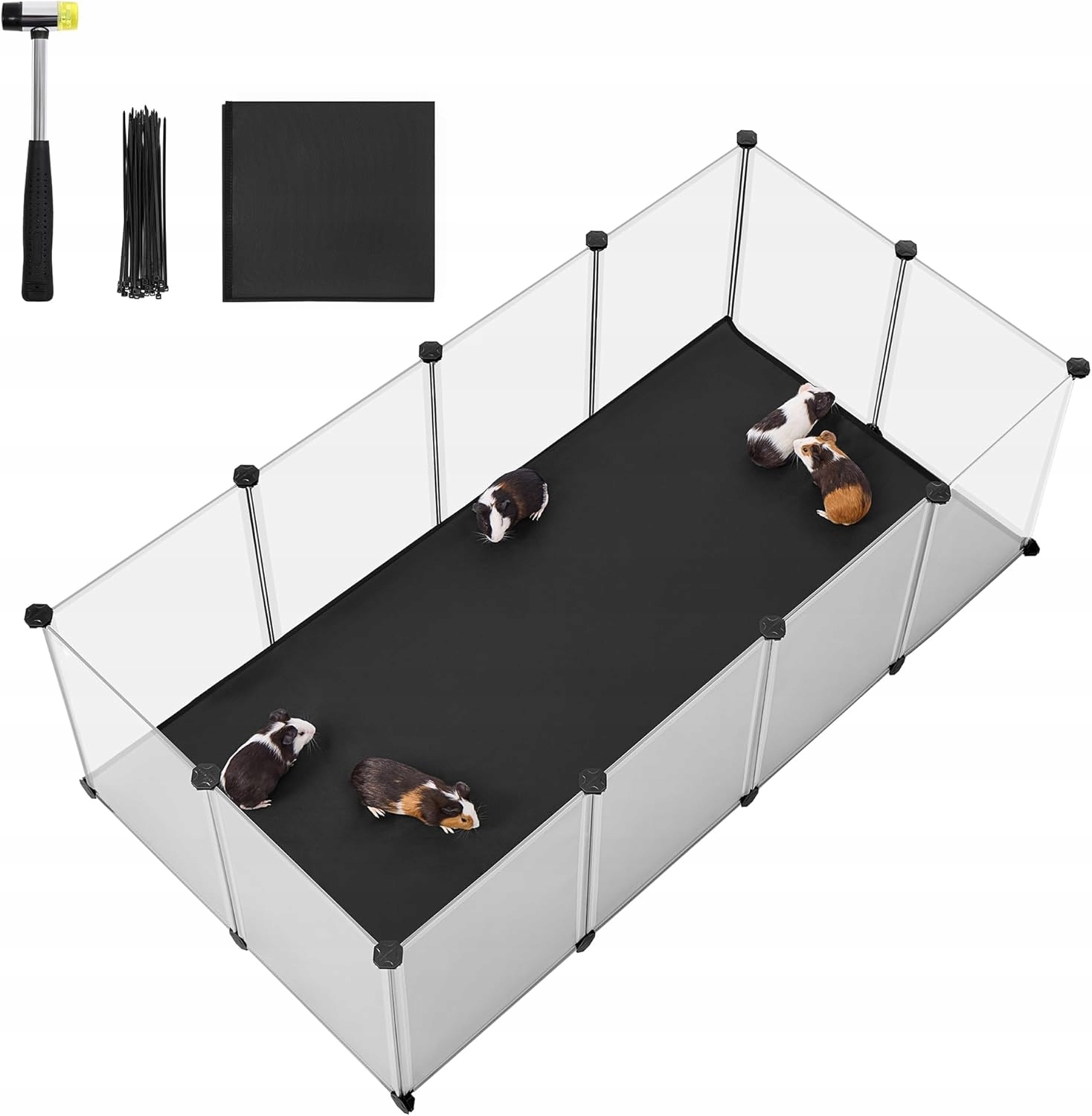 Levně Kotec pro psy koček králíků Songmics 46 x 73 x 143cm