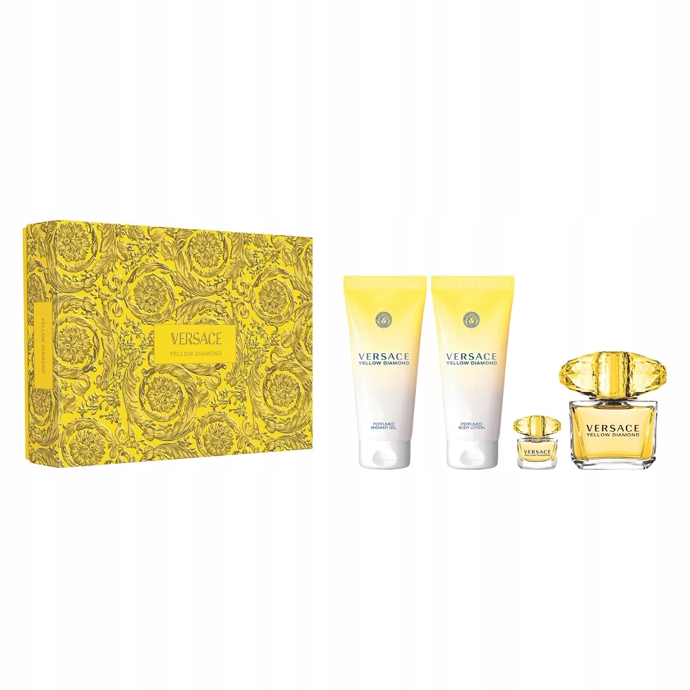 Versace Yellow Diamond Dámský set toaletní voda 90 ml 5 ml balzám 100 ml