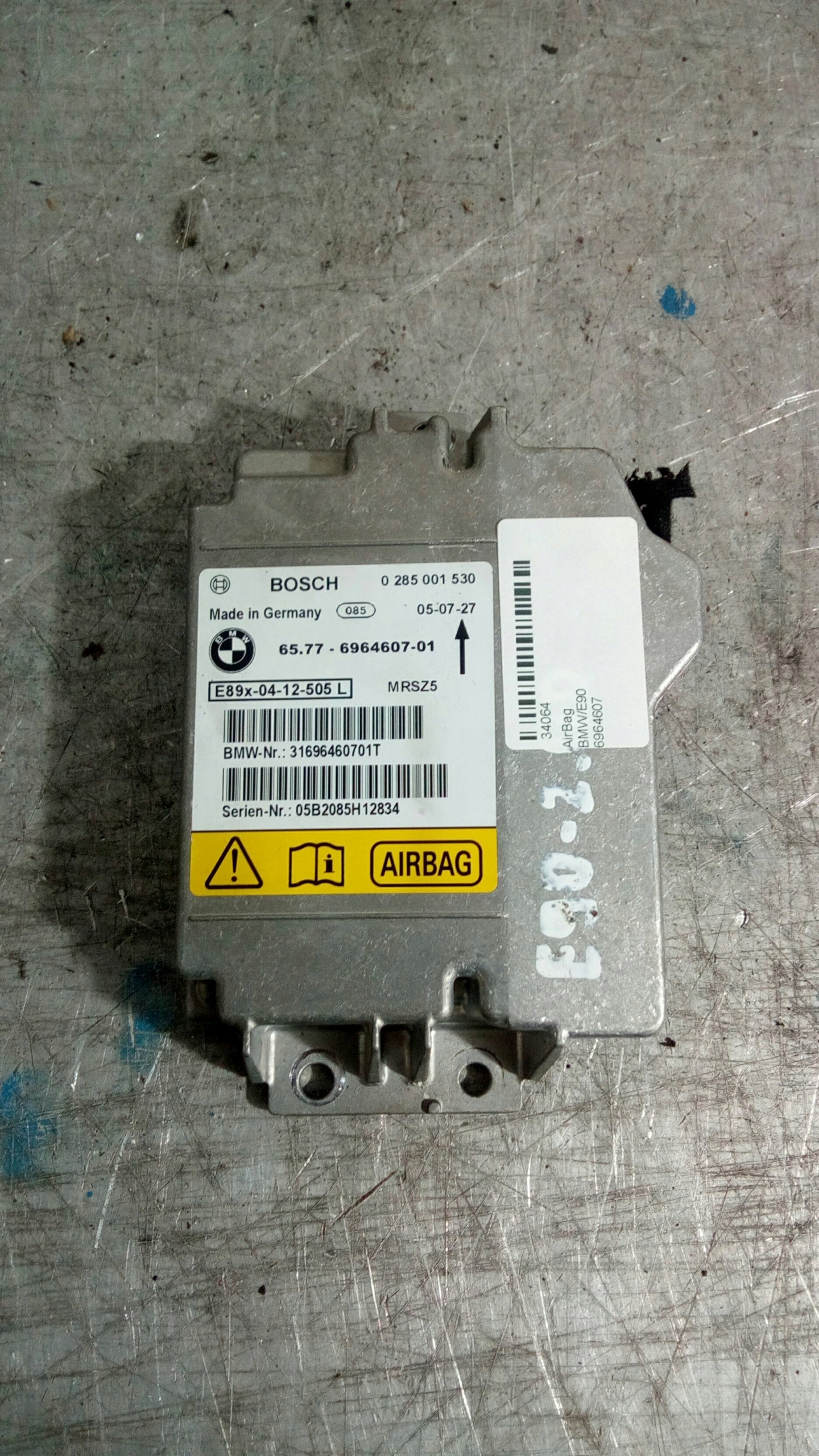 Moduł airbag BMW E90 6964607