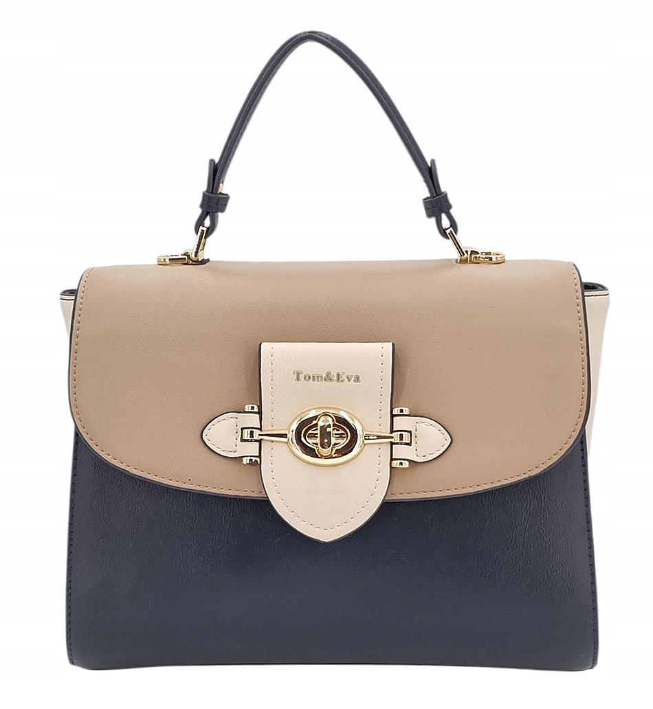 Černobéžový elegantní kufřík z ekokůže Tom&eva