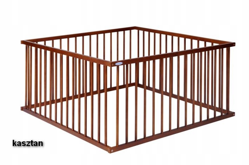 

Kojec drewniany dziecięcy 150 cm x 150 cm kasztan